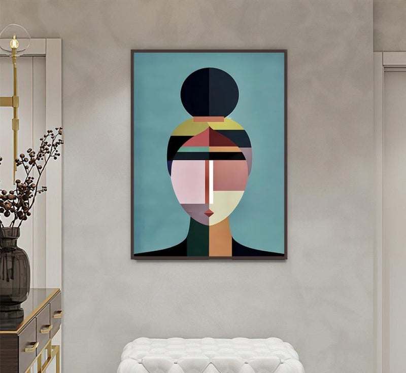 Marktna Girl Design Canvas Painting with Hollow Frame (120x80) 1 Piece - Image 4