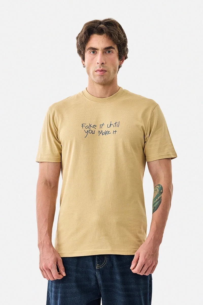 سنيتش تيشيرت قطن % بقصة عادية