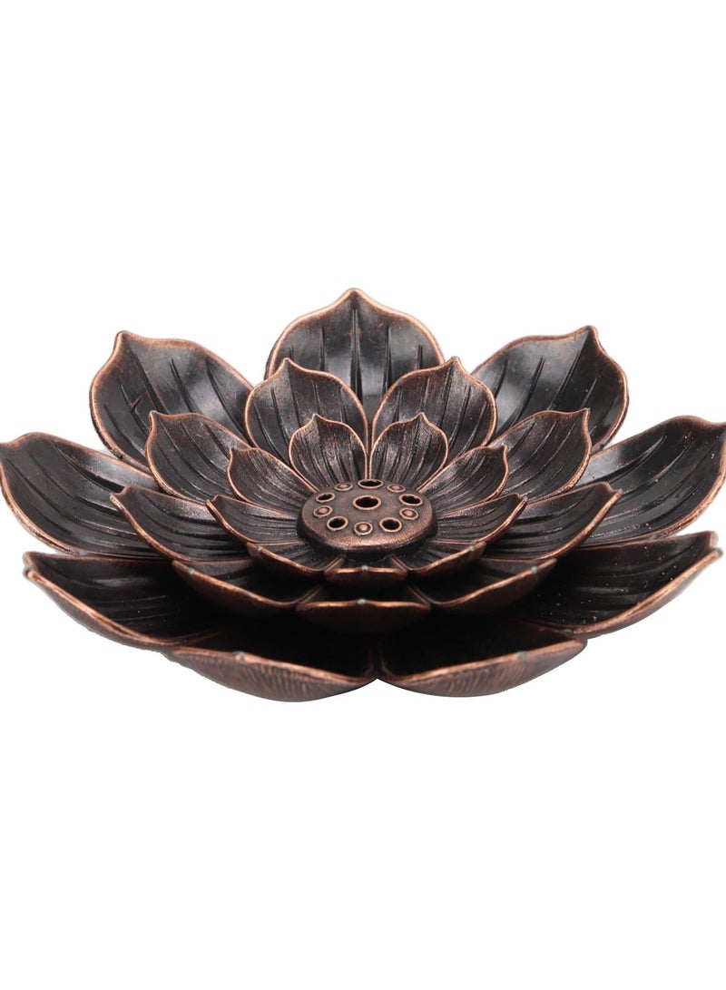 GGOOT Incense Burner, Lotus Incense Stick Incense Holder and Cone Incense Holder with Ash Catcher for Meditation Yoga  - Image 1