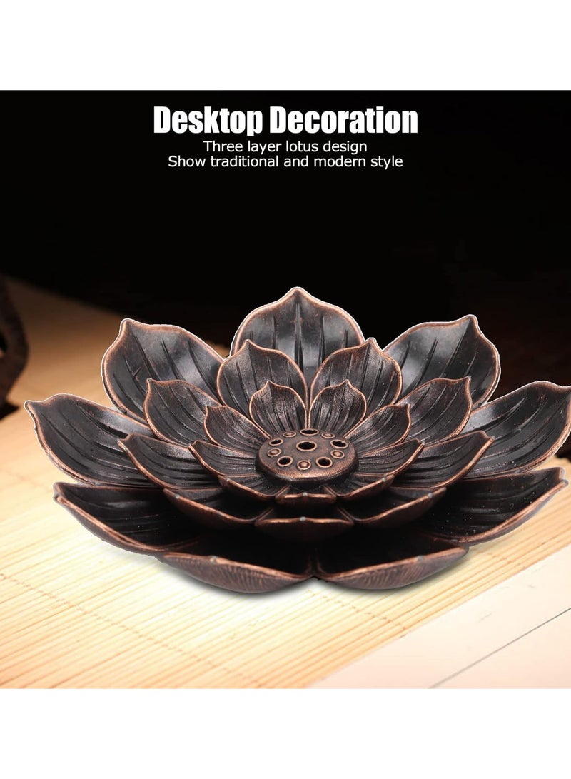 GGOOT Incense Burner, Lotus Incense Stick Incense Holder and Cone Incense Holder with Ash Catcher for Meditation Yoga  - Image 4