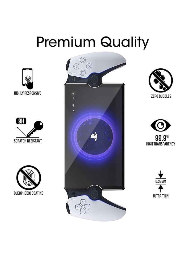 MWS-ForCamping 2 Pack Tempered Glass Screen Protector for PlayStation Portal Remote Player 8 inch - PlayStation 5 with Easy Installation Kit, Transparent Ultra HD, Anti-Scratch, Anti-Fingerprint - Image 5