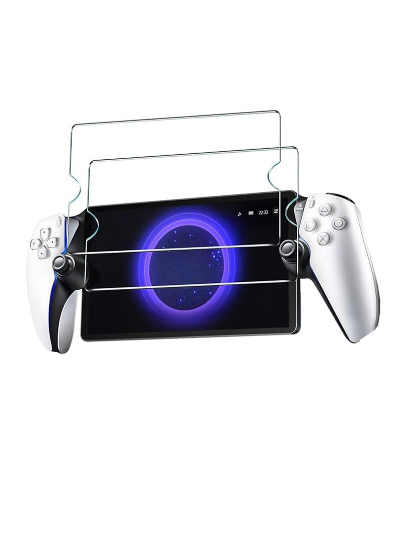 MWS-ForCamping 2 Pack Tempered Glass Screen Protector for PlayStation Portal Remote Player 8 inch - PlayStation 5 with Easy Installation Kit, Transparent Ultra HD, Anti-Scratch, Anti-Fingerprint - Image 1