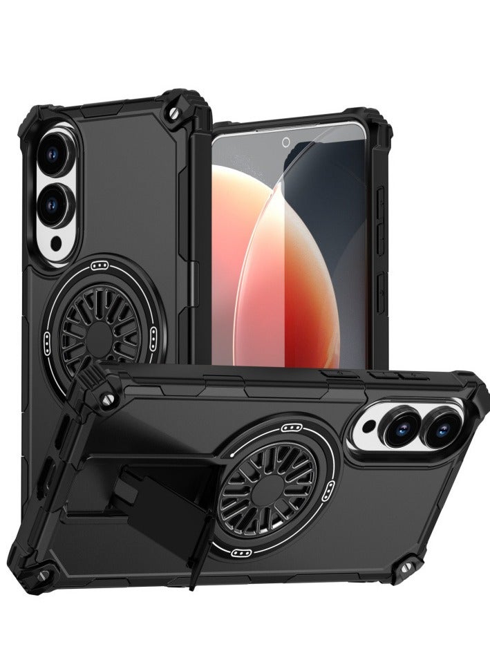 general Magnetic Case for Galaxy S25 Edge, Built-in Stand [Compatible with Mag-Safe] Shockproof Protective Cover Case for Samsung Galaxy S25 Edge - Image 1