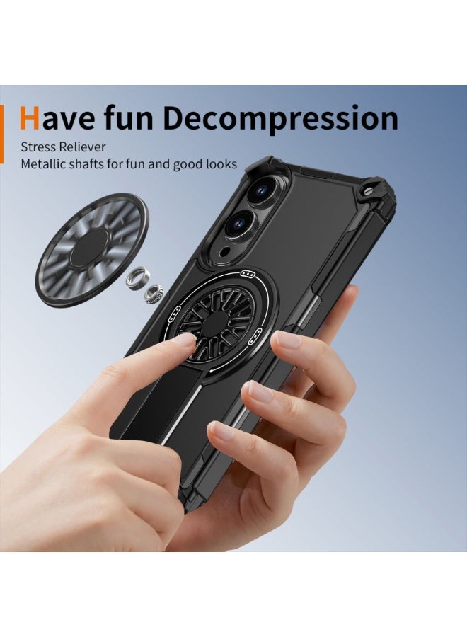 general Magnetic Case for Galaxy S25 Edge, Built-in Stand [Compatible with Mag-Safe] Shockproof Protective Cover Case for Samsung Galaxy S25 Edge - Image 3