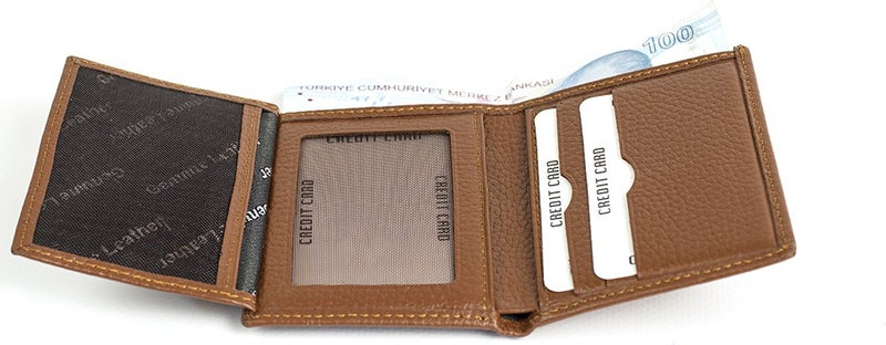 HKY Genuine Leather Men's Wallet and Belt Set - Image 3