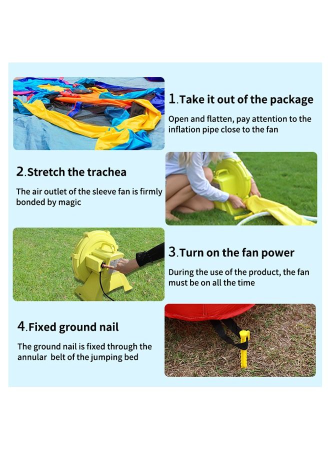 JSAITOYS Outdoor Palm Tree Bounce House Inflatable Water Slide With Blower - Image 4