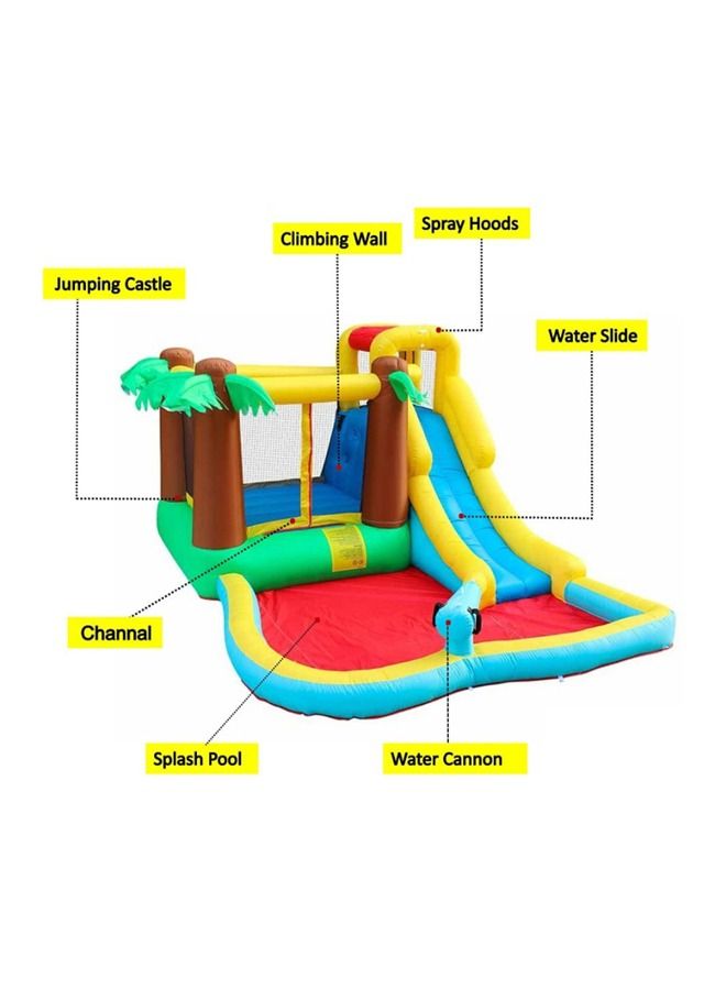 JSAITOYS Outdoor Palm Tree Bounce House Inflatable Water Slide With Blower - Image 5