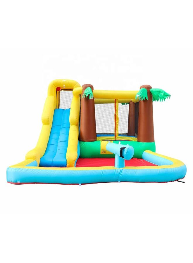 JSAITOYS Outdoor Palm Tree Bounce House Inflatable Water Slide With Blower - Image 1