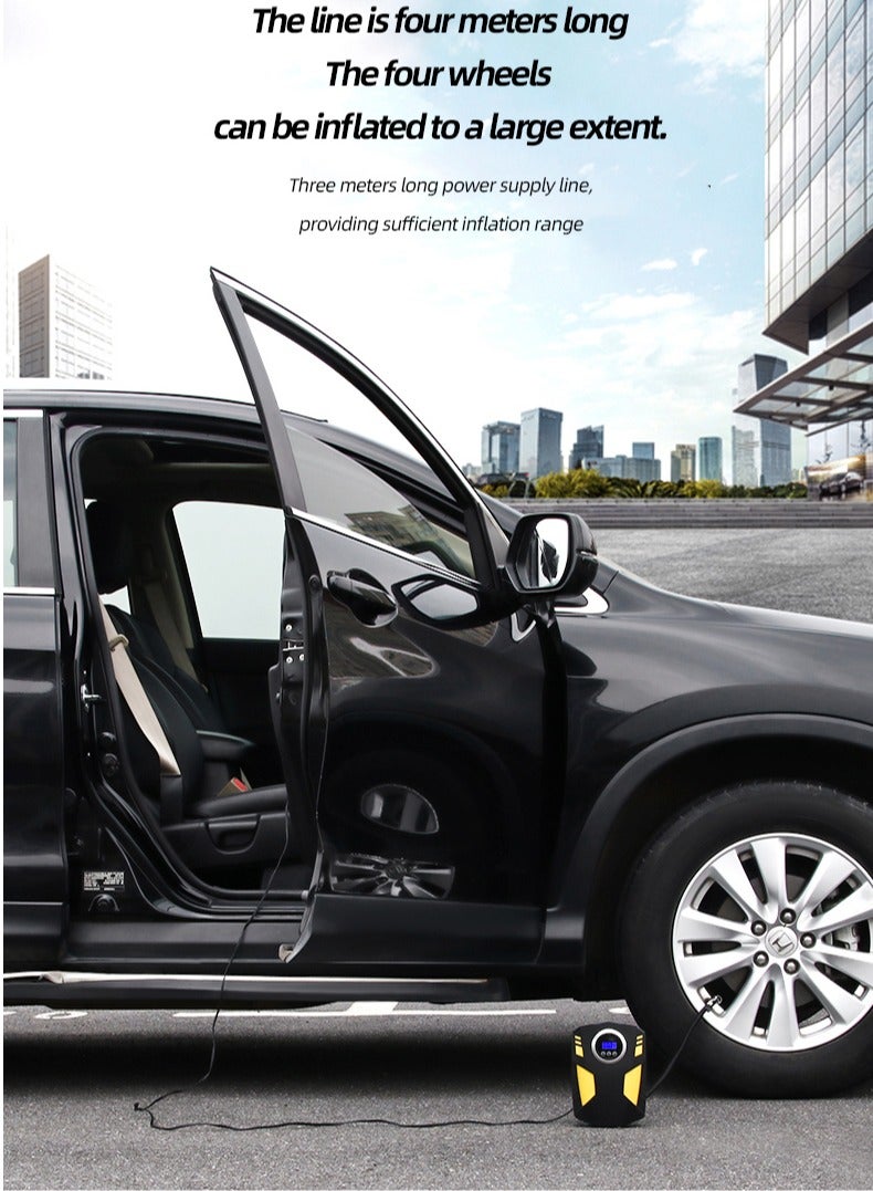 SUITU Digital Car Tyre Inflator Air Compressor with Auto Stop and LED Light 12V Fast Portable Air Pump for Car Bicycle Motorcycle Ball Air Mattress - Image 5