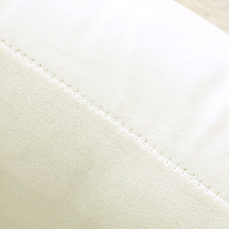 NiNi ALL Decorative Throw Pillow Covers Velvet Soft for Couch Sofa Bedroom Living Roomg Outdoor Pack of 2 20x20 Inch Cream White - Image 4