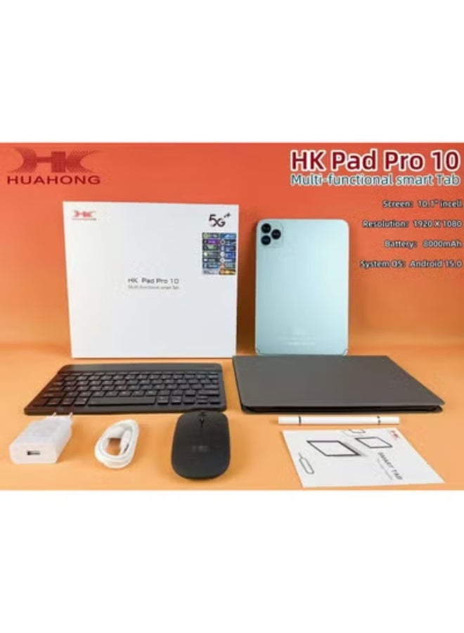 HK Pad Pro 10 – 10.1 Inch Android 15 Tablet PC | Dual SIM Smart Pad with Keyboard, Octa-Core Processor, 16GB RAM + 1TB Storage, 5G Wi-Fi, Multifunctional Tablet for Students & Business - Image 4
