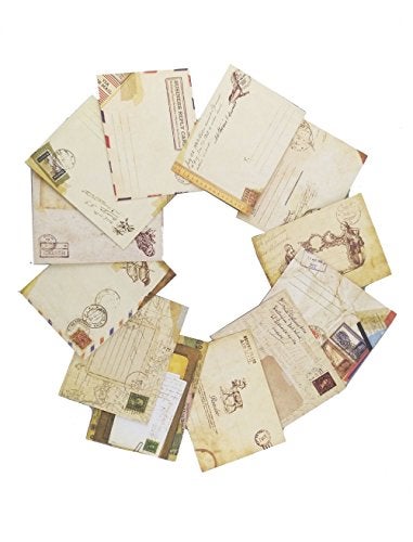 yueton Pack of 48 Kawaii Retro Lovely Vintage Special European Style Mini Paper Envelope for Wedding, Birthday Party, Greeting Cards (12 Different Designs) - Image 2
