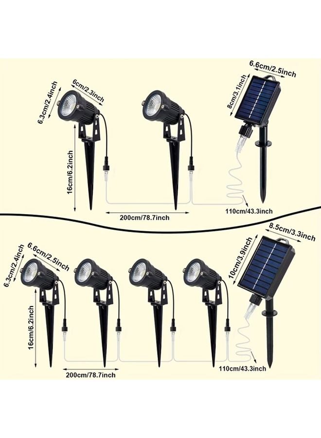 إضاءة المناظر الطبيعية بالطاقة الشمسية سبوت لايت 8 أوضاع استشعار بالأشعة تحت الحمراء تصميم قابل للإزالة - Image 5