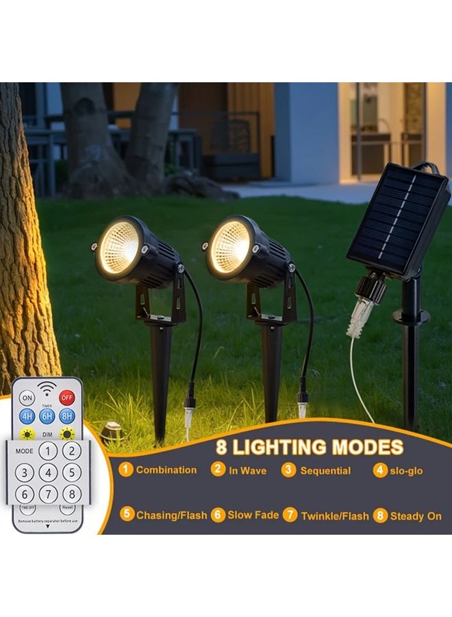 إضاءة المناظر الطبيعية بالطاقة الشمسية سبوت لايت 8 أوضاع استشعار بالأشعة تحت الحمراء تصميم قابل للإزالة - Image 2