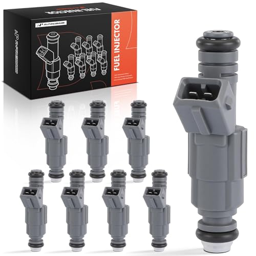 A-Premium APremium 4 Holes Set of 8 Fuel Injectors Compatible with Chevrolet Camaro Corvette Pontiac Firebird 19992000 57L Replace 12456154 - Image 1