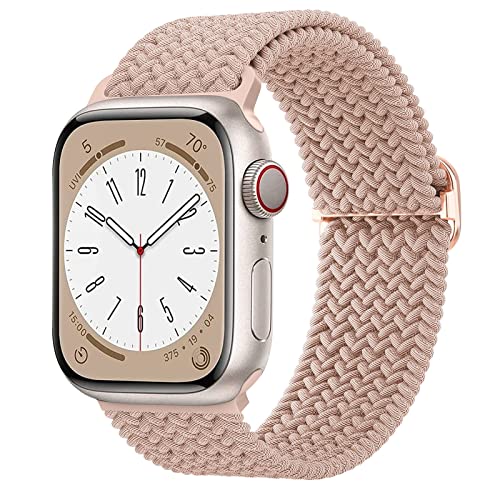 Meliya Braided Stretchy Band Compatible for Apple Watch Strap 38mm 40mm 41mm 42mm 44mm 45mm 46mm 49mm for Women Men, Nylon Elastic Wristbands for iWatch Series 10 9 8 7 6 SE 5 4 3 2 Ultra Ultra 2 - Image 1