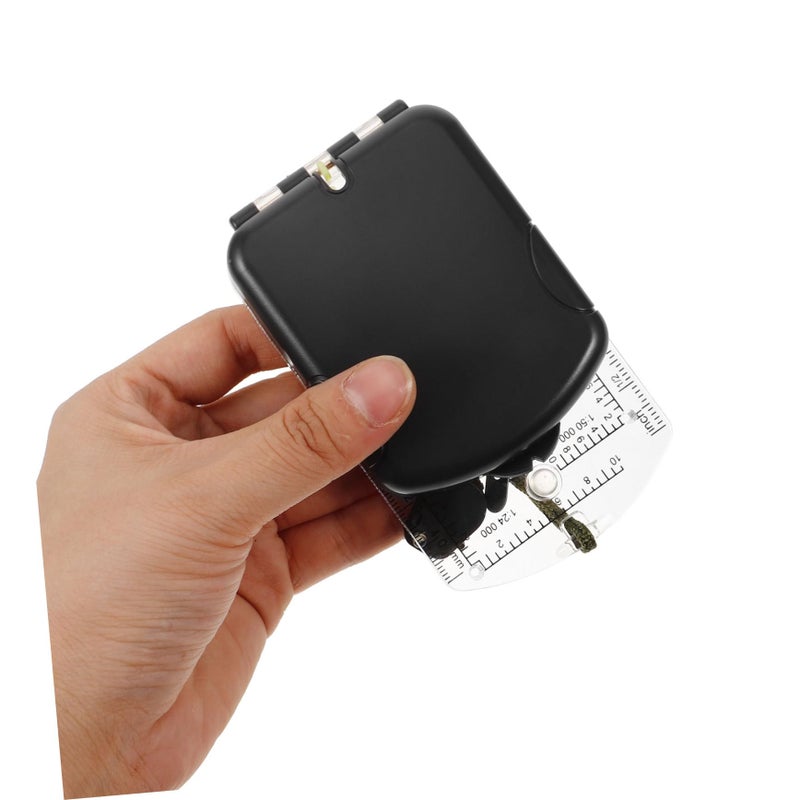 High Precision Hiking Compass with Luminous Pointer Ruler and Mirror - Image 4