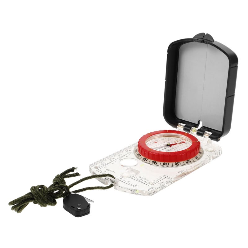 High Precision Hiking Compass with Luminous Pointer Ruler and Mirror - Image 2
