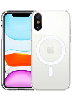 iPhone X/XS Magnetic Case, Compatible with MagSafe Wireless Charging, Anti-Scratch Bumper Cover (Clear), TPU - PC