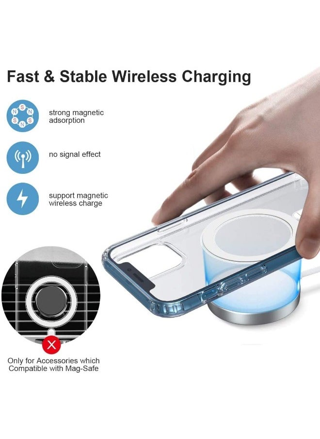 Generic - iPhone X/XS Magnetic Case, Compatible with MagSafe Wireless Charging, Anti-Scratch Bumper Cover (Clear), TPU - PC - Image 1