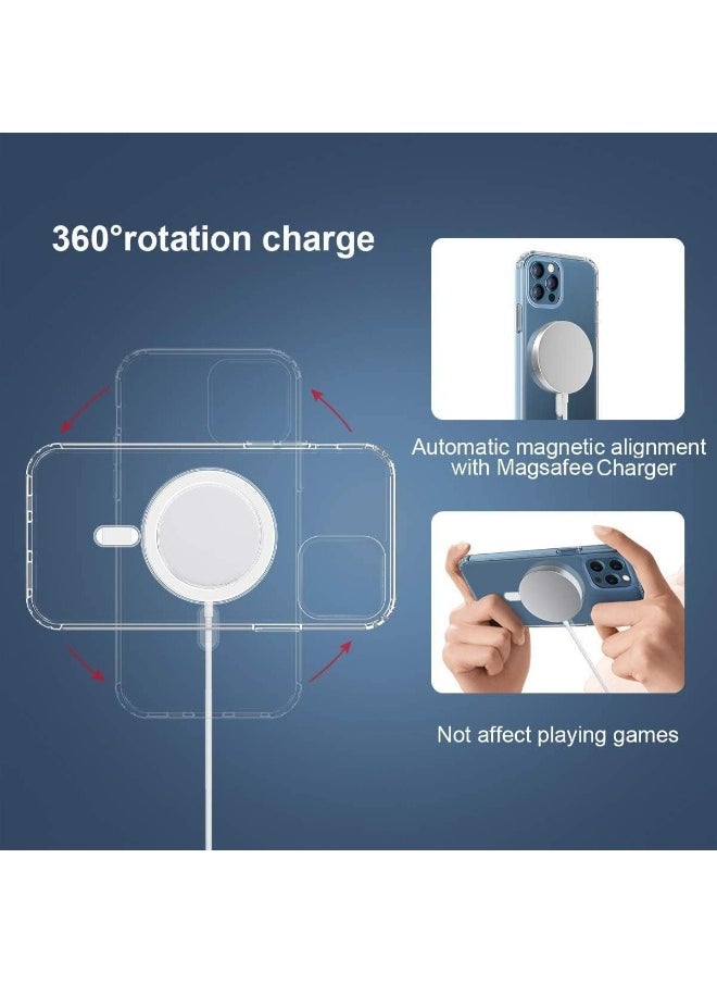 Generic - iPhone X/XS Magnetic Case, Compatible with MagSafe Wireless Charging, Anti-Scratch Bumper Cover (Clear), TPU - PC - Image 1