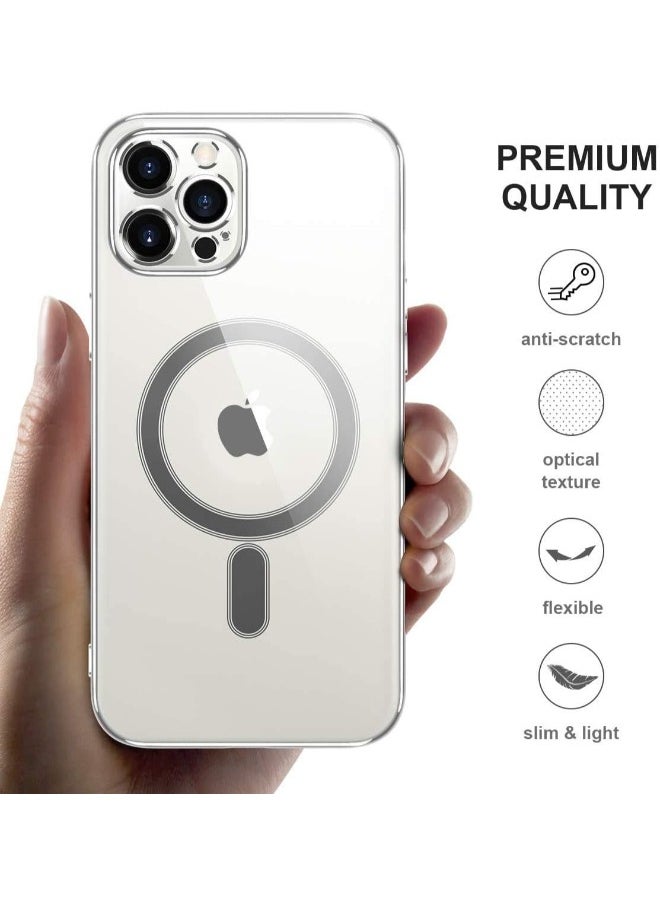 Generic - iPhone X/XS Magnetic Case, Compatible with MagSafe Wireless Charging, Anti-Scratch Bumper Cover (Clear), TPU - PC - Image 1