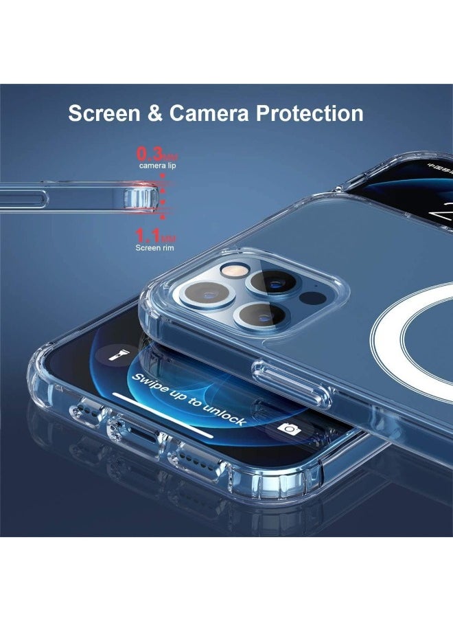 Generic - iPhone X/XS Magnetic Case, Compatible with MagSafe Wireless Charging, Anti-Scratch Bumper Cover (Clear), TPU - PC - Image 1