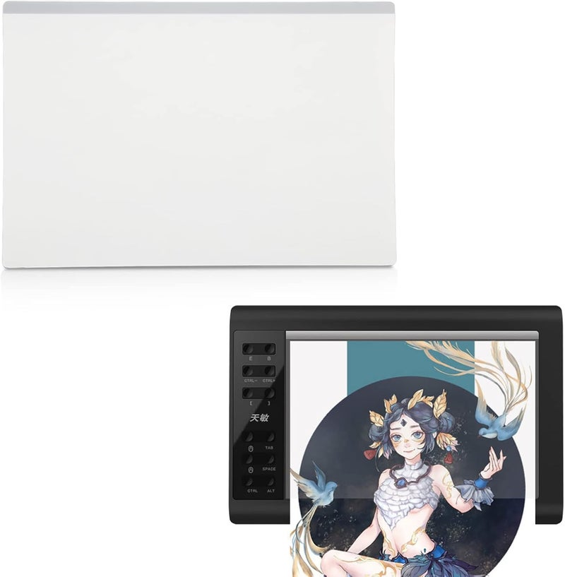 Yunseity Screen Protector for G10 Graphics Drawing Board, 0.3mm Thick Paper Texture Feeling Light Anti Glare Multifunctional Drawing Tablet Protective Film for G10 Home School - Image 3