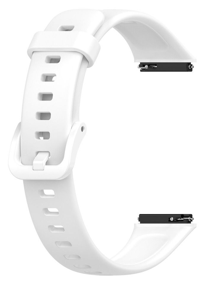 Huawei Band 7 Sport Soft Silcon Replacement Strap - White - Image 3