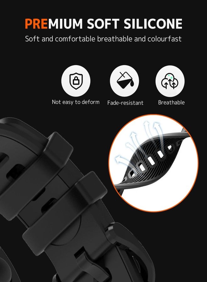 NINKI Silicone Band Compatible for Google Pixel Watch 4 3 Bands 41mm with Bumper Case,Sport Waterproof Adjustable No Gap Wristband for Google Pixel watch 2 Strap with Cover Men - Black - Image 4