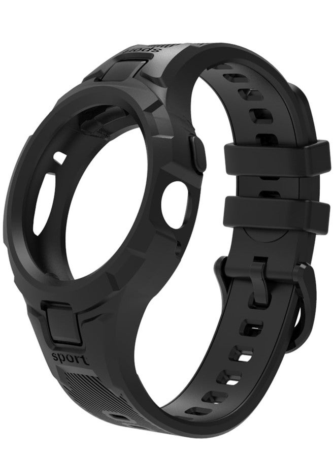 NINKI Silicone Band Compatible for Google Pixel Watch 4 3 Bands 41mm with Bumper Case,Sport Waterproof Adjustable No Gap Wristband for Google Pixel watch 2 Strap with Cover Men - Black - Image 1