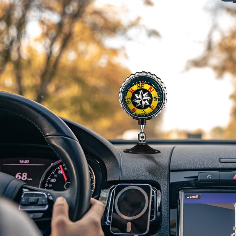 Car Compass Ball Dashboard Mount Suction Cup Marine Navigation for Vehicle Boat Automotive Interior Decoration Outdoor Portable Universal - Image 5