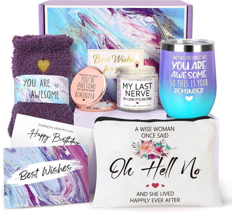 Frerdui Birthday Gifts for Women, Best Friend Birthday Gifts, Gifts for Women, Happy Birthday Gifts Basket for Women, Friendship Gifts, Gifts for Friends Female Coworker Sister Mom Her Mothers Day, Birthday - Image 1