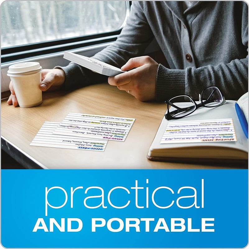 مارك بطاقات فهرسة مسطرة، 100 قطعة، مقاس 5 بوصة × 3 بوصة، لون أبيض - Image 5