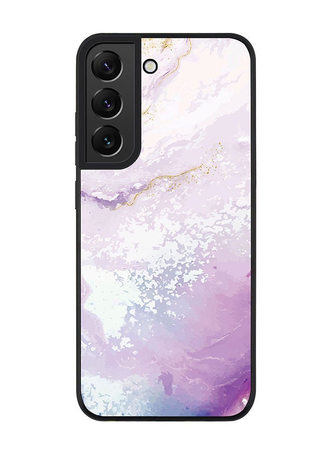 Stylizedd Rugged Black edge case for Samsung Galaxy S21 FE 5G Slim fit Soft Case Flexible Rubber Edges Anti Drop TPU Gel Thin Cover - Marble Print Marine - Image 1