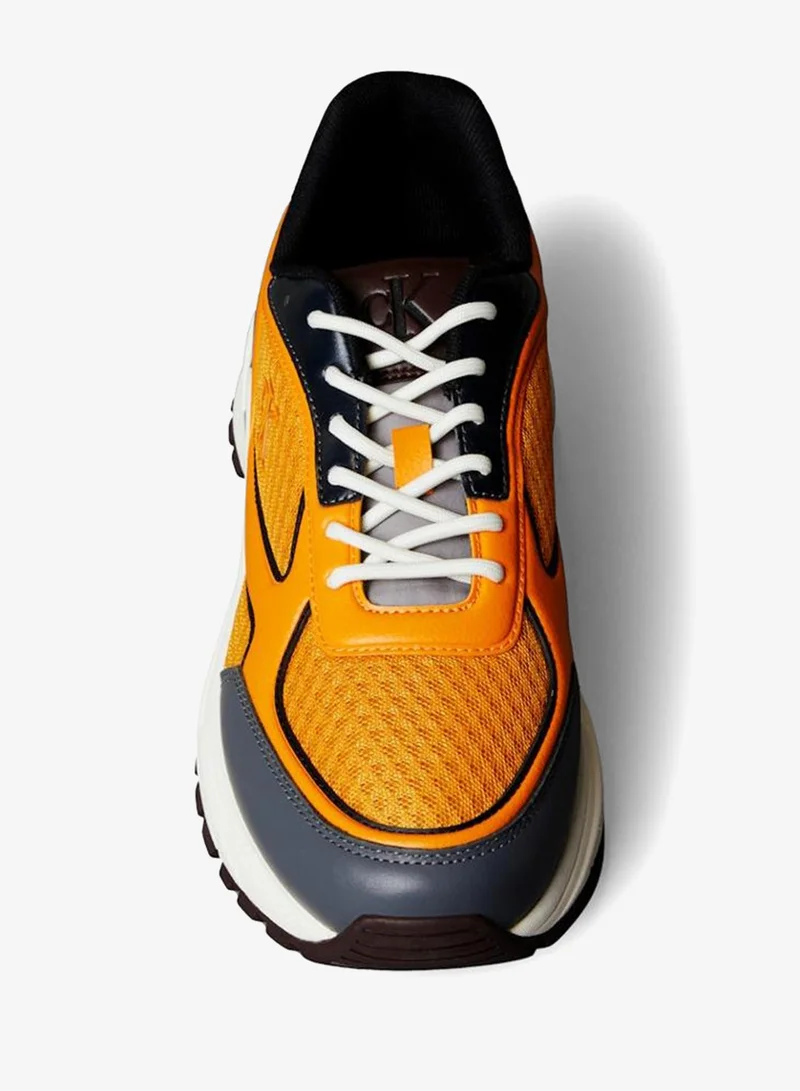 Calvin Klein Granite Gray/Saffron/Bordeaux Trailblazer — Mesh Mix Runner Trainers for Men | Best Price UAE