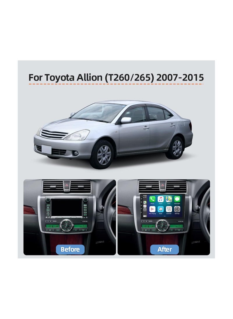SHEZA STAR Android Car Stereo for Toyota Premio Allion 2007 To 2015 6GB RAM 128GB ROM 9 Inch Support SIM Card, Apple Carplay, MirrorLink WiFi BT, IPS Touch Screen with AHD Camera Included - Image 2