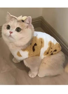 A.M Winter Coat Plush Teddy Bear Vest Warm Pet Dog Lamb Velvet Clothing, Teddy Malay Schnauzer Vest Reievable Dog And Cat Sweater Puppy  - Image 1