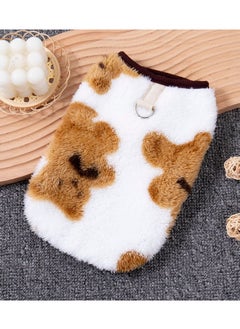 A.M Winter Coat Plush Teddy Bear Vest Warm Pet Dog Lamb Velvet Clothing, Teddy Malay Schnauzer Vest Reievable Dog And Cat Sweater Puppy  - Image 4