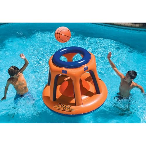 SWIMLINE Inflatable Pool Basketball Hoop Floating Or Poolside Game Giant Shootball Multiple Scoring Ports For Kids & Adults Swimming Splash Hoops With Water Basketball Pools Toy Outdoor Summer Hoops - Image 2