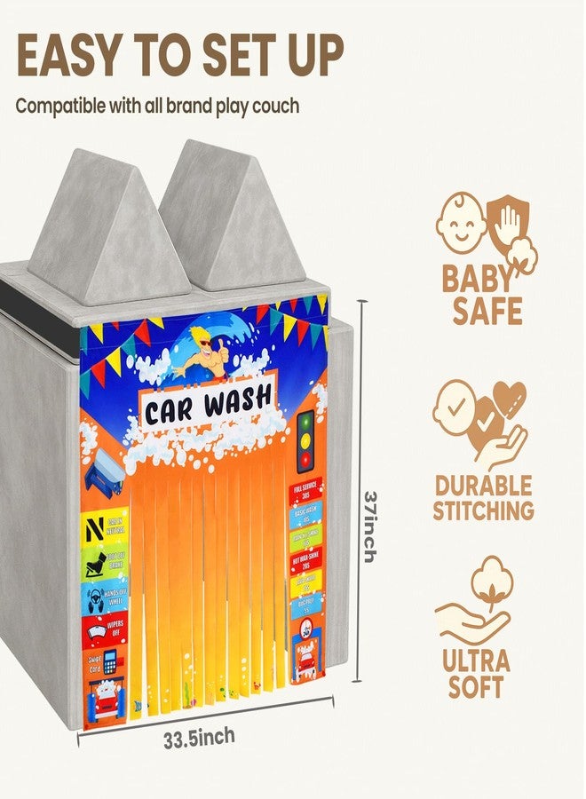 HAJOROM Play Panel for Kids Play Couch Childrens Car Wash Play Panel for Toddler Foam Sofa (Play Couch not Included) - Image 3
