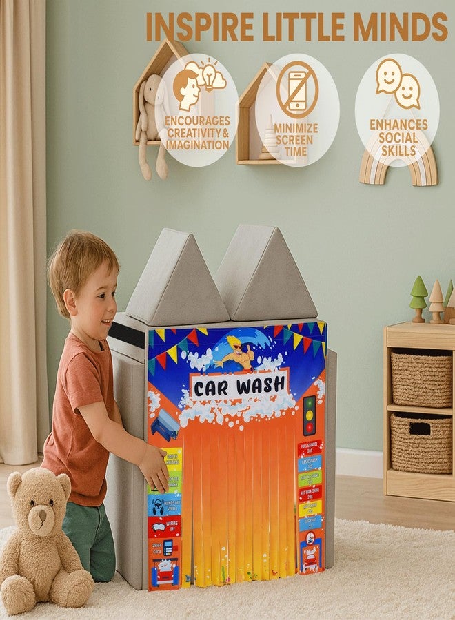 HAJOROM Play Panel for Kids Play Couch Childrens Car Wash Play Panel for Toddler Foam Sofa (Play Couch not Included) - Image 2