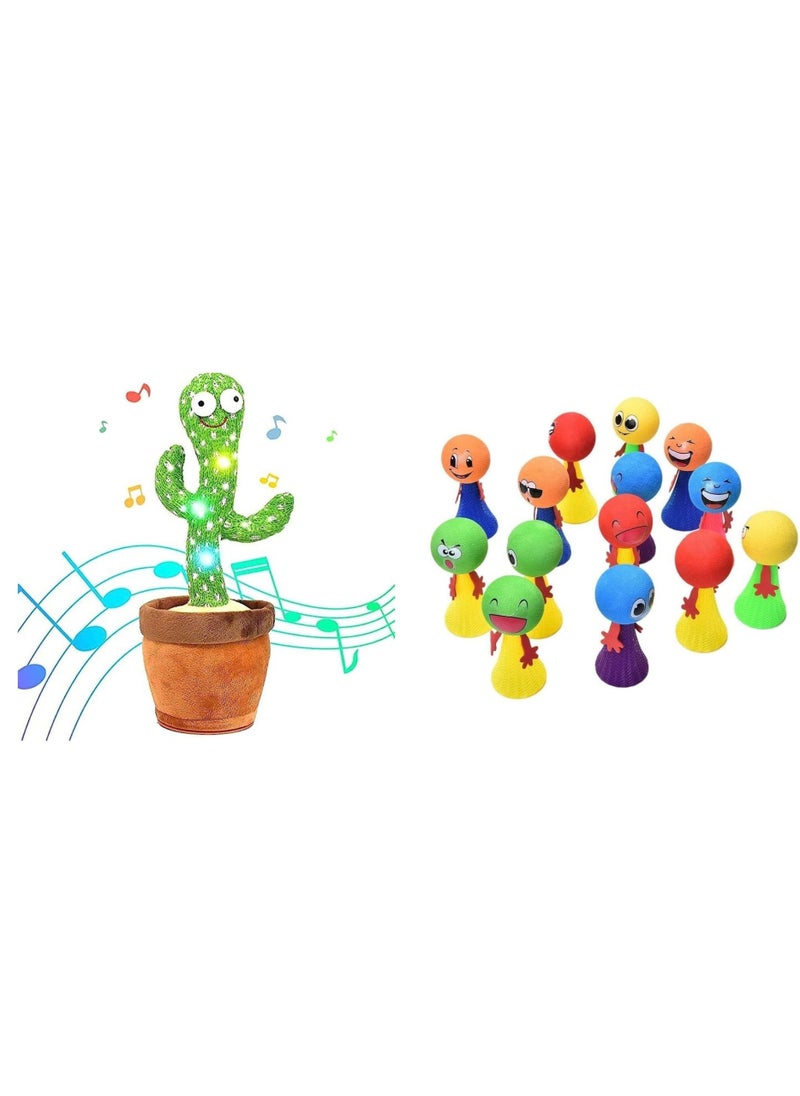 TOY GARDEN Jumping Party Favors For Kids Birthday Party- 12Pcs,Electronic Dancing Cactus Toys, Talking, Wriggle & Singing, Recording & Repeat What You Say & Interactive Toys, Best Gift for Your Baby or Kids  - Image 1