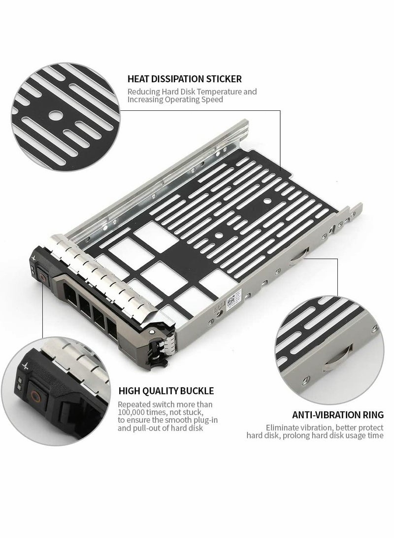 Server Hard Drive Tray Caddy for Dell Poweredge 11 12 13 Gen Models Compatible with 35 SAS SATA HDD 2 Pack - Image 3