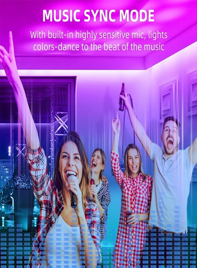 TECPHILE RGB 4 Pin 2 Port Smart Strip Light Controller with 24 Key IR Remote, Music Sync, App Control, Timing Function Supports SMD 5050 3528 2835 RGB LED Strip Lights (RGB - 4 Pin 2 Port (White) Wifi) - Image 4