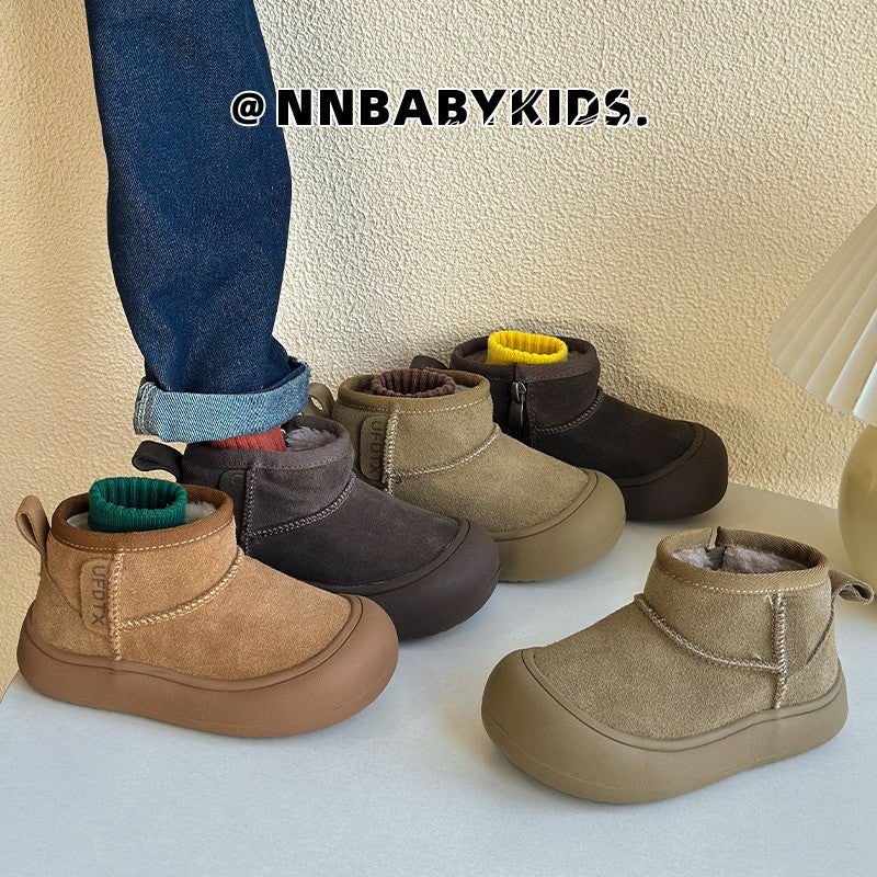 Winter Kidsren'S Shoes Kidsren'S Versatile High-Top Waterproof Snow Boots Korean Style Girls Anti-Kick Round-Toe Kidsren'S Cotton Boots - Image 5