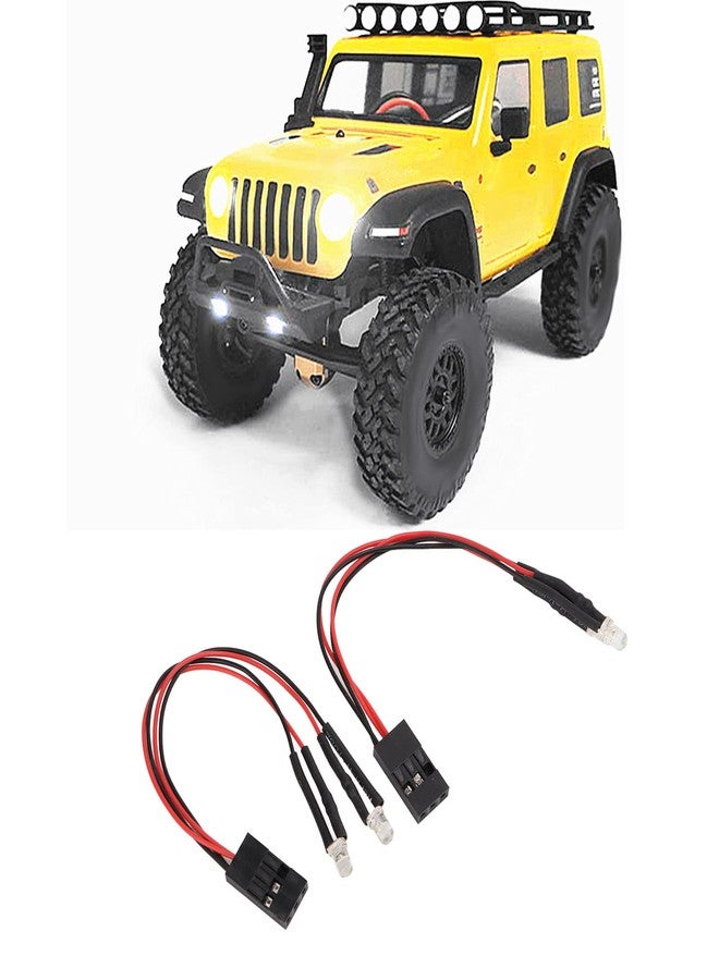 Vbestlife RC Car LED Light Kit, 2Pcs Universal Modified LED Light for Axial Scx24 for 1/24 1/18 Scale Remote Control Car White Light - Image 5