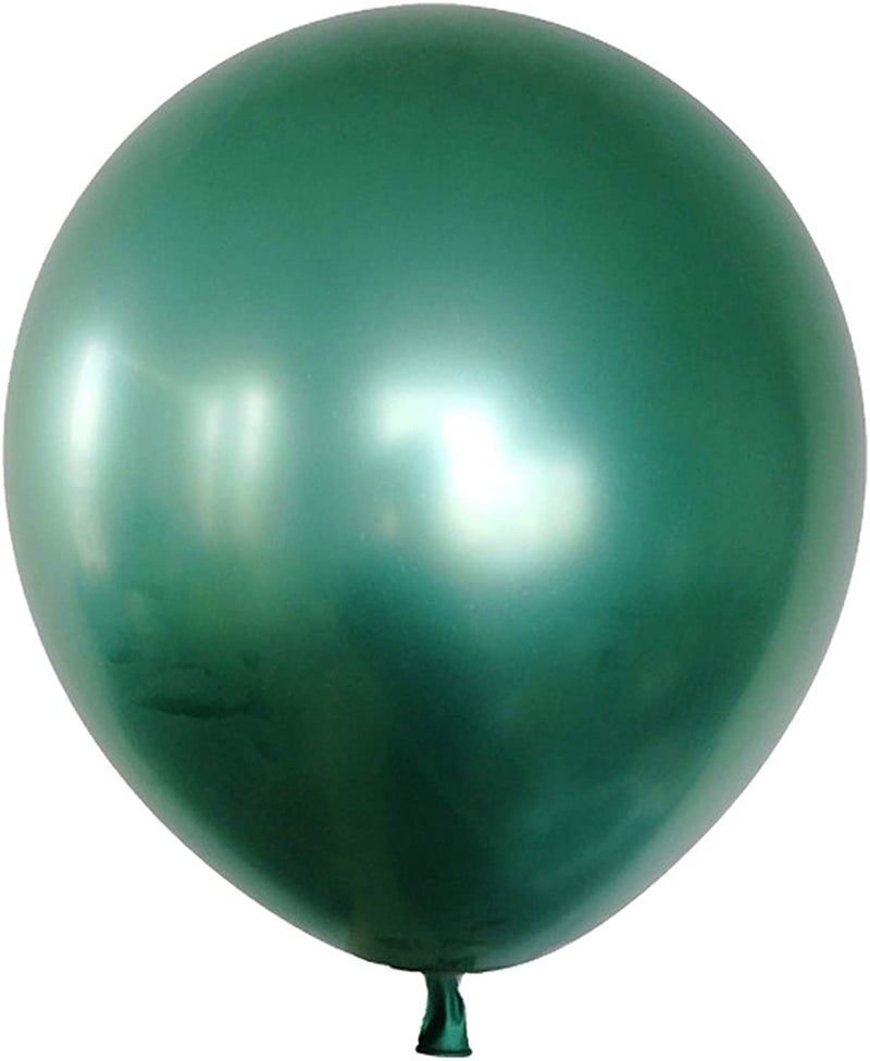 flavouredlove Colorful Metallic HD Party Balloons for Birthday Anniversary Baby Shower (Pack of 50, Dark Green) - Image 3