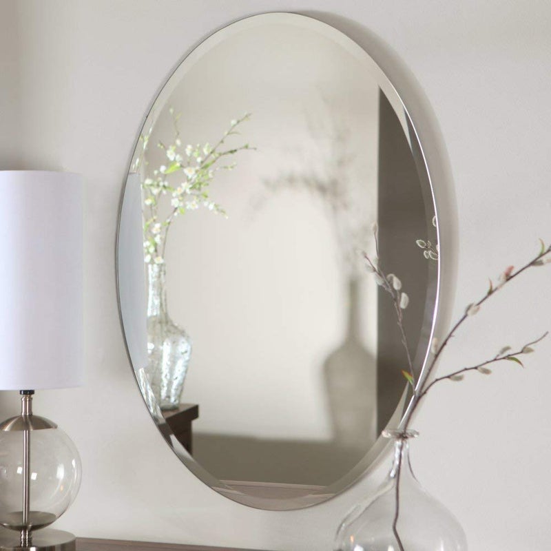 TINITALO Glass Frameless Decorative Mirror for Wall Bathrooms in Home Decor 18 X 24 Inch QG 44 Rectangular Silver Unframed