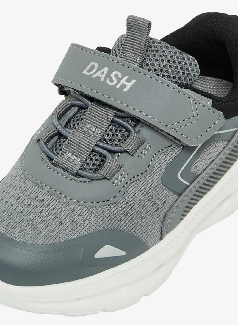 Dash GREY Boys Hook & Loop School Sports Shoes for Men | Best Price UAE